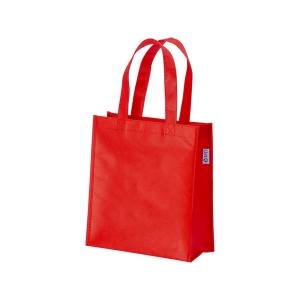 Tote-bag mini en R-pet 80 g/m2 avec soufflet, anses courtes 4