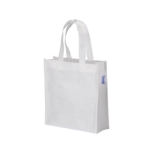 Tote-bag mini en R-pet 80 g/m2 avec soufflet, anses courtes 6