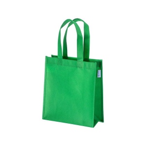 Tote-bag mini en R-pet 80 g/m2 avec soufflet, anses courtes 3