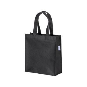 Tote-bag mini en R-pet 80 g/m2 avec soufflet, anses courtes 5