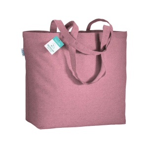 Tote-bag avec soufflet en coton recyclé 190 g/m2, anses longues 4