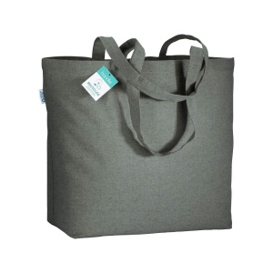Tote-bag avec soufflet en coton recyclé 190 g/m2, anses longues 9