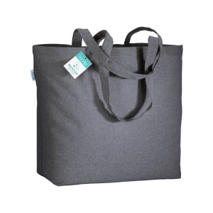 Tote-bag avec soufflet en coton recyclé 190 g/m2, anses longues 8