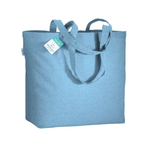 Tote-bag avec soufflet en coton recyclé 190 g/m2, anses longues 3