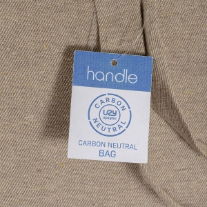 Tote-bag en coton recyclé à impact carbone neutre 280 g/m2, anses longues 6