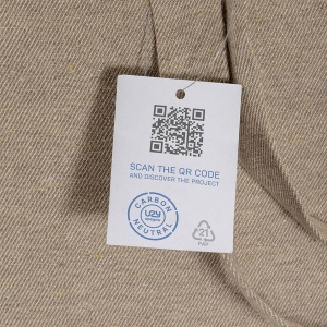 Tote-bag en coton recyclé à impact carbone neutre 280 g/m2, anses longues 7