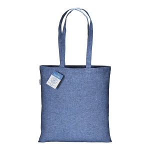 Tote-bag en coton recyclé à impact carbone neutre 280 g/m2, anses longues 12