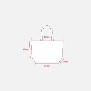 Tote-bag avec soufflet à la base en coton recyclé 280 g/m2, anses longues 29