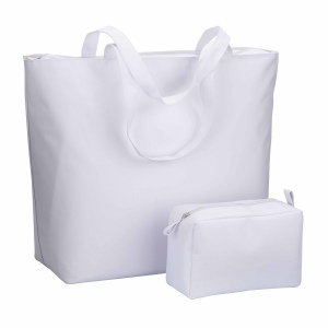 Sac de plage en polyester 300D avec anses longues et fermeture éclair 19