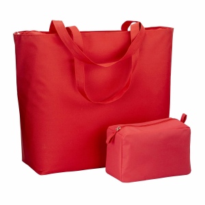 Sac de plage en polyester 300D avec anses longues et fermeture éclair 15
