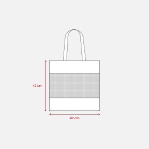 Tote-bag en coton naturel de 135 g/m2 avec filet, anses longues 5