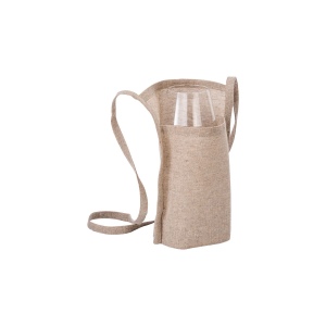 Porte-verre de dégustation en coton recyclé de 150 g/m2, avec poche et soufflet. 4