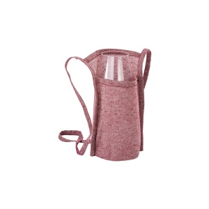 Porte-verre de dégustation en coton recyclé de 150 g/m2, avec poche et soufflet. 6