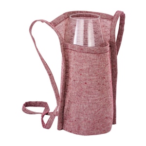 Porte-verre de dégustation en coton recyclé de 150 g/m2, avec poche et soufflet. 3