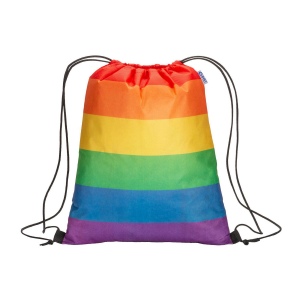 Sac à dos arc-en-ciel en R-PET 70 gr/m2 avec fermeture avec cordon 3