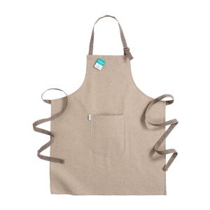 Tablier long en coton recyclé 190g/m2, avec poche frontale e laçage arrière de 110 cm. 2