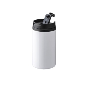 Tasse en metal avec intérieur, manche et bouchon en plastique Adaptée pour la sublimation 3