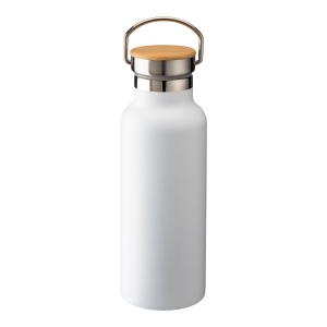 Thermos en acier inoxidable avec double paroi isolante de 500 ml avec bouchon en bambou 8