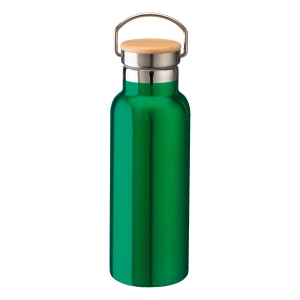 Thermos en acier inoxidable avec double paroi isolante de 500 ml avec bouchon en bambou 5