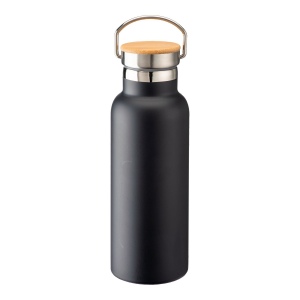Thermos en acier inoxidable avec double paroi isolante de 500 ml avec bouchon en bambou 7