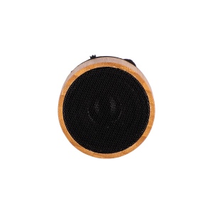 Mini haut-parleur Bluetooth V 5.0 cylindrique en bambou et ABS 3