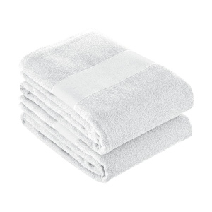 Serviettes 100% coton 400 g/m2 blanc 70x140 cm 2