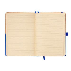 Carnet en liège et PU, feuilles lignées de couleur ivoire, 80 pag. de 70 gr,papier recyclé 8