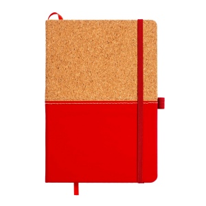 Carnet en liège et PU, feuilles lignées de couleur ivoire, 80 pag. de 70 gr,papier recyclé 5