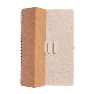 Carnet à anneaux en liège transformable en support pour téléphone portable. 4