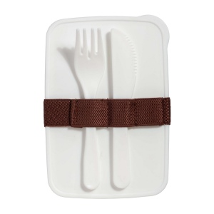 Lunch box en PP. Couverts inclus. NE CONVIENT PAS AU LAVE-VAISSELLE ET AU MICRO-ONDES 5