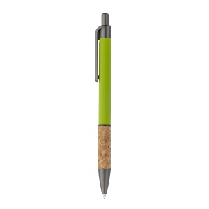 Stylo en aluminium avec manche en liège, clip bruni, dessus et pointe 10