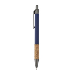 Stylo en aluminium avec manche en liège, clip bruni, dessus et pointe 13