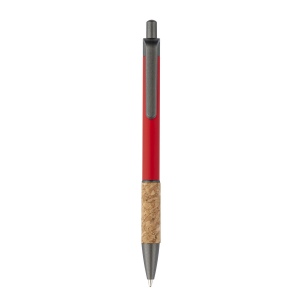 Stylo en aluminium avec manche en liège, clip bruni, dessus et pointe 7