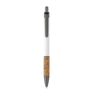 Stylo en aluminium avec manche en liège, clip bruni, dessus et pointe 9