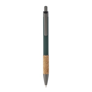 Stylo en aluminium avec manche en liège, clip bruni, dessus et pointe 6