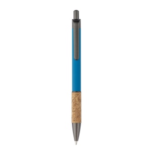 Stylo en aluminium avec manche en liège, clip bruni, dessus et pointe 3