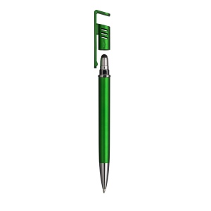 Stylo à bille en plastique avec corps métallique, support pour téléphone portable 19