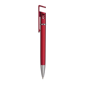 Stylo à bille en plastique avec corps métallique, support pour téléphone portable 21