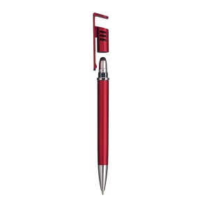 Stylo à bille en plastique avec corps métallique, support pour téléphone portable 22