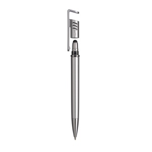 Stylo à bille en plastique avec corps métallique, support pour téléphone portable 12