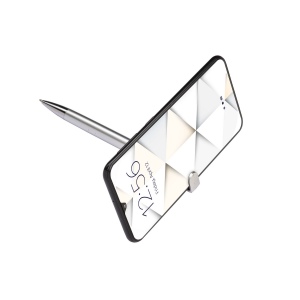 Stylo à bille en plastique avec corps métallique, support pour téléphone portable 14