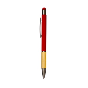 Stylo à bille en aluminium avec grip en bambou et touch caoutchouté 15