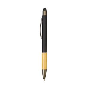 Stylo à bille en aluminium avec grip en bambou et touch caoutchouté 16