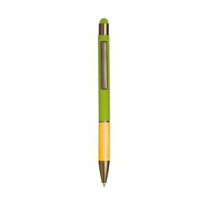 Stylo à bille en aluminium avec grip en bambou et touch caoutchouté 3