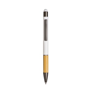 Stylo à bille en aluminium avec grip en bambou et touch caoutchouté 9