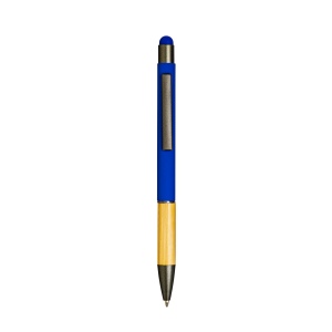 Stylo à bille en aluminium avec grip en bambou et touch caoutchouté 4