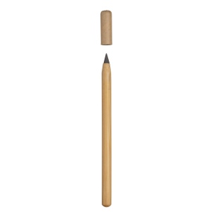 Crayon HB en bambou à longue durée, à section cylindrique, avec capuchon en papier 3