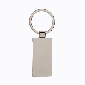 Porte-clés rectangulaire en métal, avec corps en bois 4