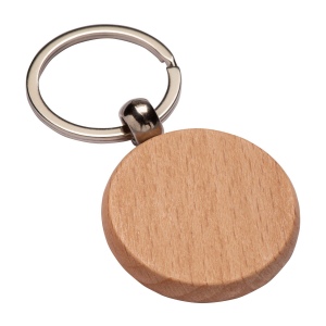 Porte-clés rond en bois