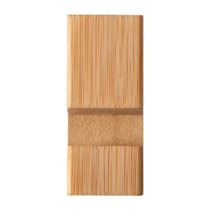 Porte-clés rectangulaire en bambou avec support porte-téléphone 5